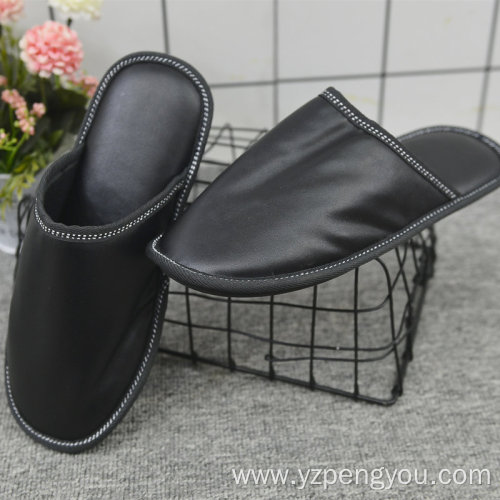 Home Slipper Indoor Comfort TPR Sole leather slipper